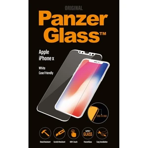 Temperált védőüveg PanzerGlass egész kijelzőre  Apple iPhone X / Xs, fehér