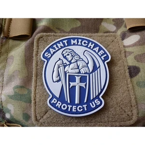 Nášivka Saint Michael Protect Us JTG® - modrá (Barva: Modrá)