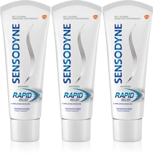 Sensodyne Rapid Whitening bieliaca zubná pasta pre citlivé zuby 3x75 ml