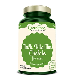 Multi VitaMin Chelát pre mužov - GreenFood Nutrition, 60 kapsúl,Multi VitaMin Chelát pre mužov - GreenFood Nutrition, 60 kapsúl