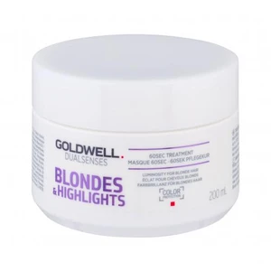 Goldwell Dualsenses Blondes Highlights 60 Sec Treatment 200 ml maska na vlasy pro ženy na blond vlasy; na melírované vlasy