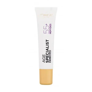 L´Oréal Paris Age Specialist 55+ Peptides & Caffeine Eye Cream 15 ml oční krém pro ženy na všechny typy pleti; proti vráskám; zpevnění a lifting pleti