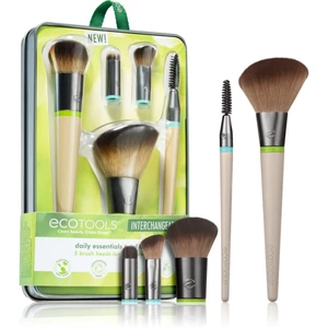 EcoTools Interchangeables™ Daily Essentials sada štetcov s puzdrom 5 ks