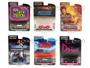 "Hollywood Series" Set of 6 pieces Release 34 1/64 Diecast Model Cars by Greenlight