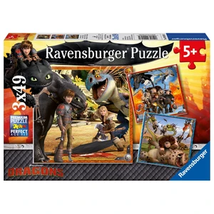 Ravensburger puzzle Jak vycvičit draka 3 x 49 dílků