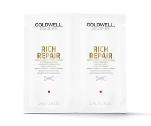 Šampón a kondicionér na suché vlasy Goldwell Rich Repair - 2x10 ml (206261)