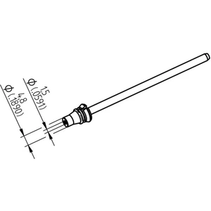 Ersa 0742ED1548H/SB odspájkovací hrot kónický  Dĺžka hrotov 79.25 mm obsah, množstvo obsiahnutého obsahu na objednaný ob