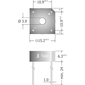 Diotec KBPC604 mostíkový usmerňovač KBPC 400 V 6 A jednofázové