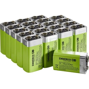 Emmerich Industrial 6LR61 9 V batéria alkalicko-mangánová 500 mAh  20 ks