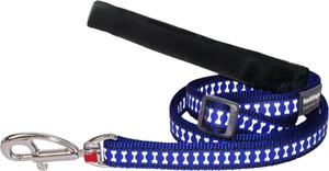 RedDingo Vodítko Reflective Bones Dark Blue - 2,5/1,8m