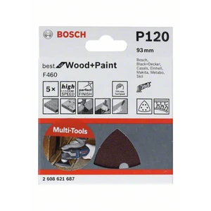 Bosch Accessories  2608621688 brúsny papier pre delta brúsky  Zrnitosť 180  (d x š) 93 mm x 93 mm 1 ks