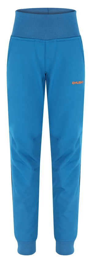 Husky Kanto K 164-170, blue Dětské softshell kalhoty