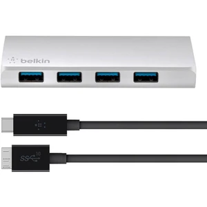 Belkin F4U088vf 4 porty USB 3.0 hub  strieborná