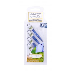 Yankee Candle Clean Cotton Vent Stick 4 ks vôňa do auta unisex