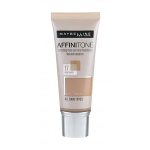 Maybelline Affinitone 30 ml make-up pre ženy 17 Rose Beige na veľmi suchú pleť; na dehydratovanu pleť