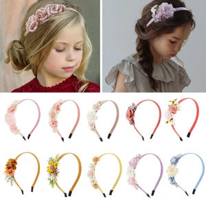 1PC Sweet Flower Hair Band Baby Girl Headband Princess Daily Headbands Kids Headwear For Girls Children Headdress Accessories