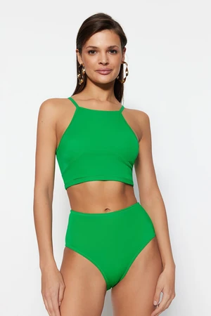 Trendyol Green Halter nyakú bikini felső