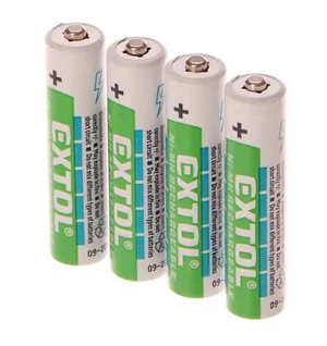 Baterie nabíjecí 1,2V AAA (HR03), 1000mAh, NiMh, 4 kusy - EXTOL ENERGY EX42060