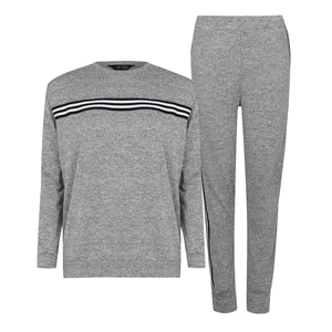 Miso Tape Striped Top and Joggers Tracksuit Loungewear Co Ord Set