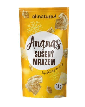 ALLNATURE Ananas sušený mrazem kousky 30 g