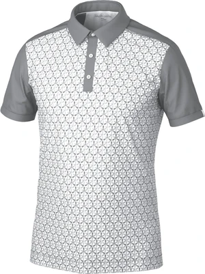 Galvin Green Mio Mens Breathable Short Sleeve Shirt Cool Grey/Sharkskin L Chemise polo