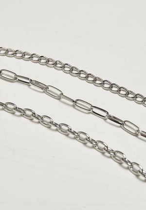 Necklace with razor blade - silver color