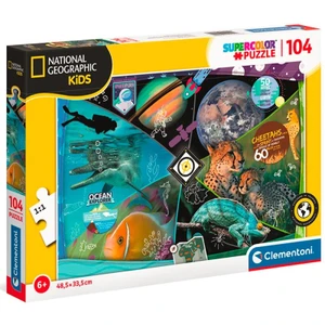 Clementoni - Puzzle NATIONAL GEOGRAPHIC 104 Kids