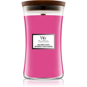 Woodwick Wild Berry & Beets vonná svíčka s dřevěným knotem 609,5 g