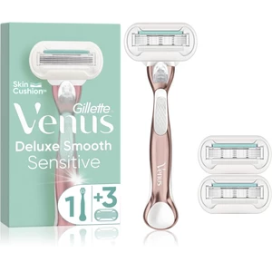 Gillette Venus Deluxe Smooth Sensitive Rosegold holicí strojek + náhradní břity 3 ks