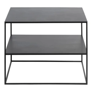 Czarny metalowy stolik 65x65 cm Pebble – Unique Furniture