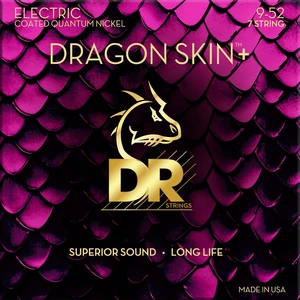 DR Strings Dragon Skin+ Coated 7 string Light 9-52 Struny do gitary elektrycznej