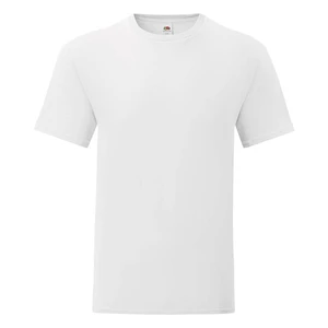 White men's Iconic combed cotton t-shirt with Fruit of the Loom sleeve