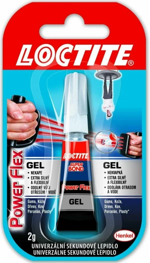 Vteřinové lepidlo, gelové, univerzální, 2 g - Loctite Super Bond Power Flex Gel