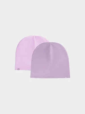 Dětská oboustranná čepice beanie - růžová