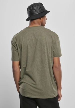 Oversize Melange Tee dark green melange