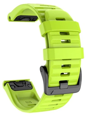 4wrist Silikonový řemínek pro Garmin Fenix 7X/Fenix 6X/Fenix 5X Plus/Fenix 3 - 26 mm - Green