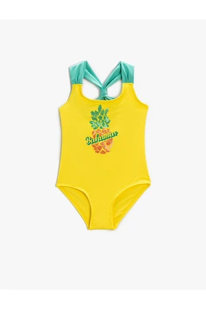 Koton Swimsuit Stamp Detail Pineapple Printed