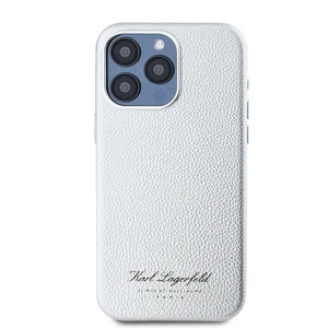 Zadní kryt Karl Lagerfeld Grained PU Hotel RSG pro Apple iPhone 15 Pro Max, šedá