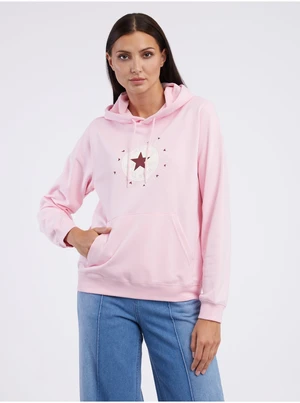 Light Pink Converse Radiating Love Womens Hoodie - Women