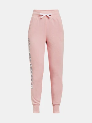 Under Armour Sweatpants Rival Fleece Joggers-PNK - Girls