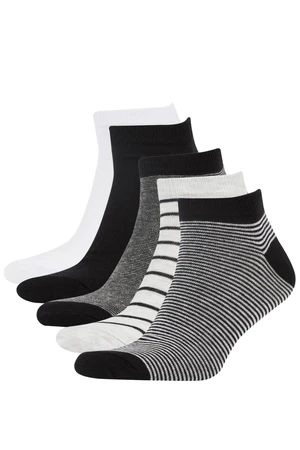 DEFACTO Men's 5-Pack Cotton Ankle Socks