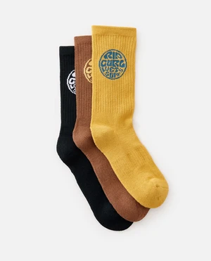 Ponožky Rip Curl WETTY CREW SOCK 3-PK Dusted Chocolat