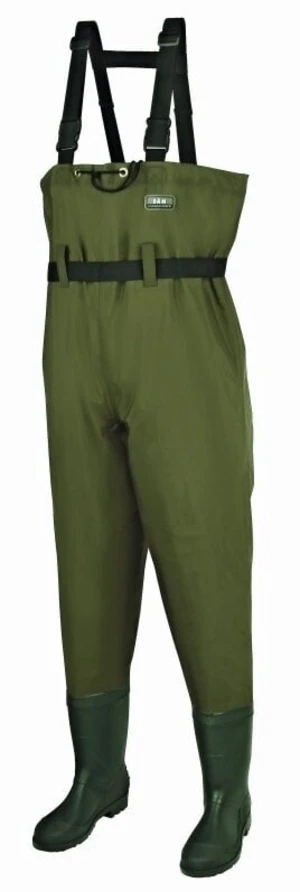 DAM Hydroforce Nylon Taslan Chest Wader Bootfoot Verde 42-L Cizmă piept, Cizmă șold, Salopetă