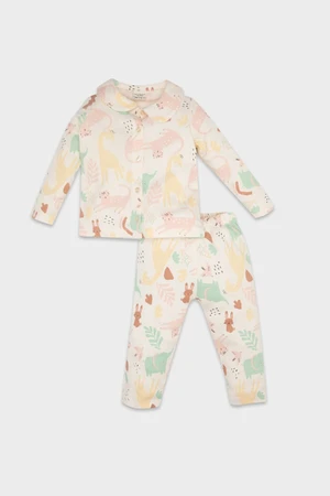 DEFACTO Baby Girl Safari Printed Long Sleeve 2-Piece Pajama Set