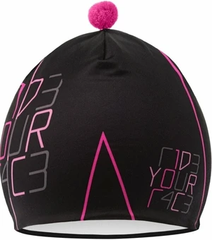 R2 Pompon Black/Pink/Gray Bonnet