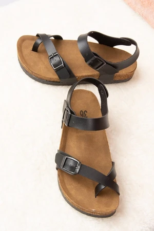 Fox Shoes Black Women's Sandals