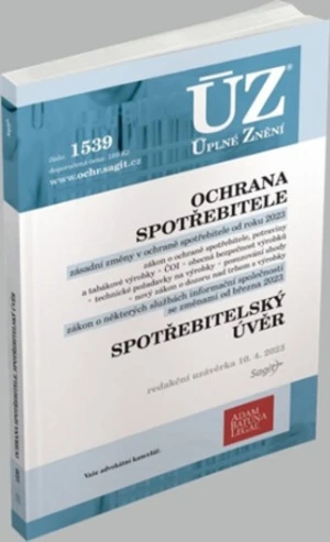 ÚZ 1539 Ochrana spotřebitele, spotřebitelský úvěr, požadavky na výrobky, ČOI