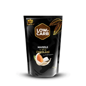 TOPNATUR Low carb mandle v bílé čokoládě a kokosu 125 g