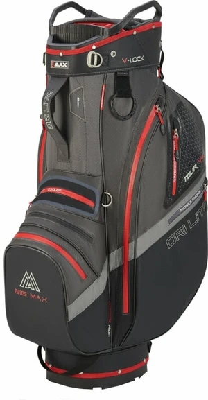 Big Max Dri Lite V-4 Cart Bag Cărbune/Negru/Roșu Sac de golf pentru cărucior