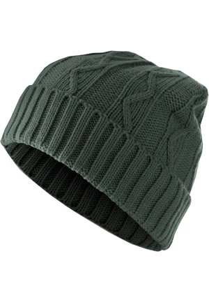 Beanie Cable Flap Beanie - Green